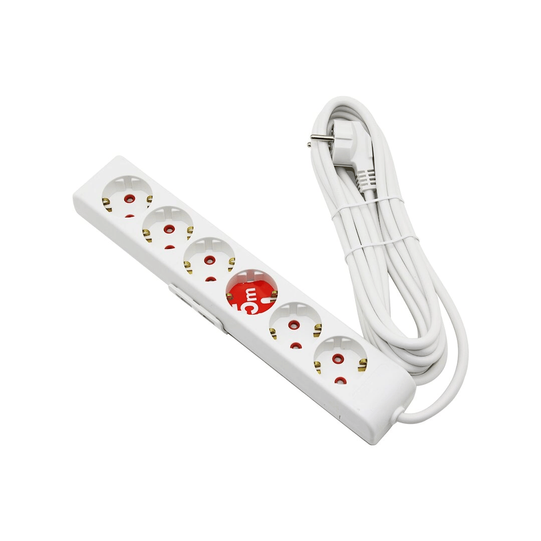 Rı-tech  6lı - 5mt  Uzatma Kablo - Topraklı Grup Priz  001 175 610002 05 00 Bx40