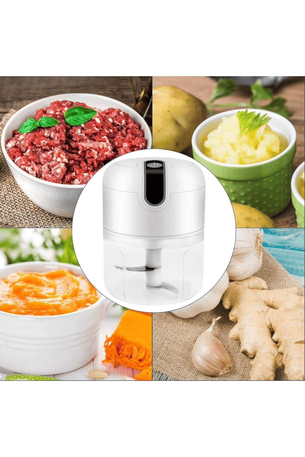 Rondo Doğrayıcı 250 ML Taşınabilir USB Şarjlı Pratik El Rondo Blender Yeni Nesil