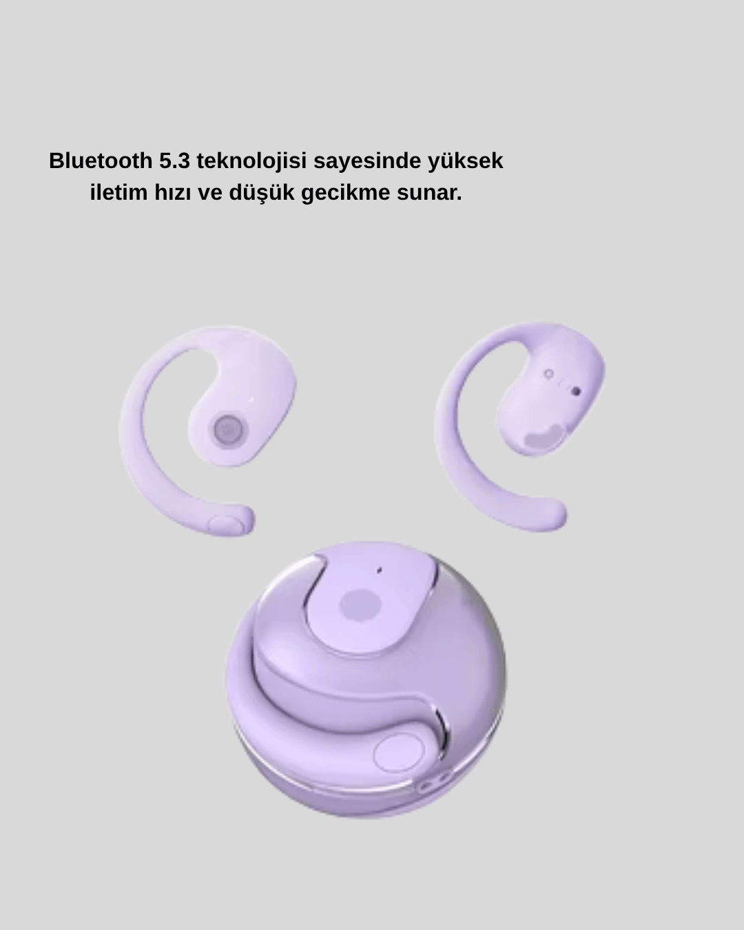 S05 Bluetooth 5.3 Kulaklık IPX4 Su Geçirmez Hızlı Eşleşme Güçlü Stereo Ses