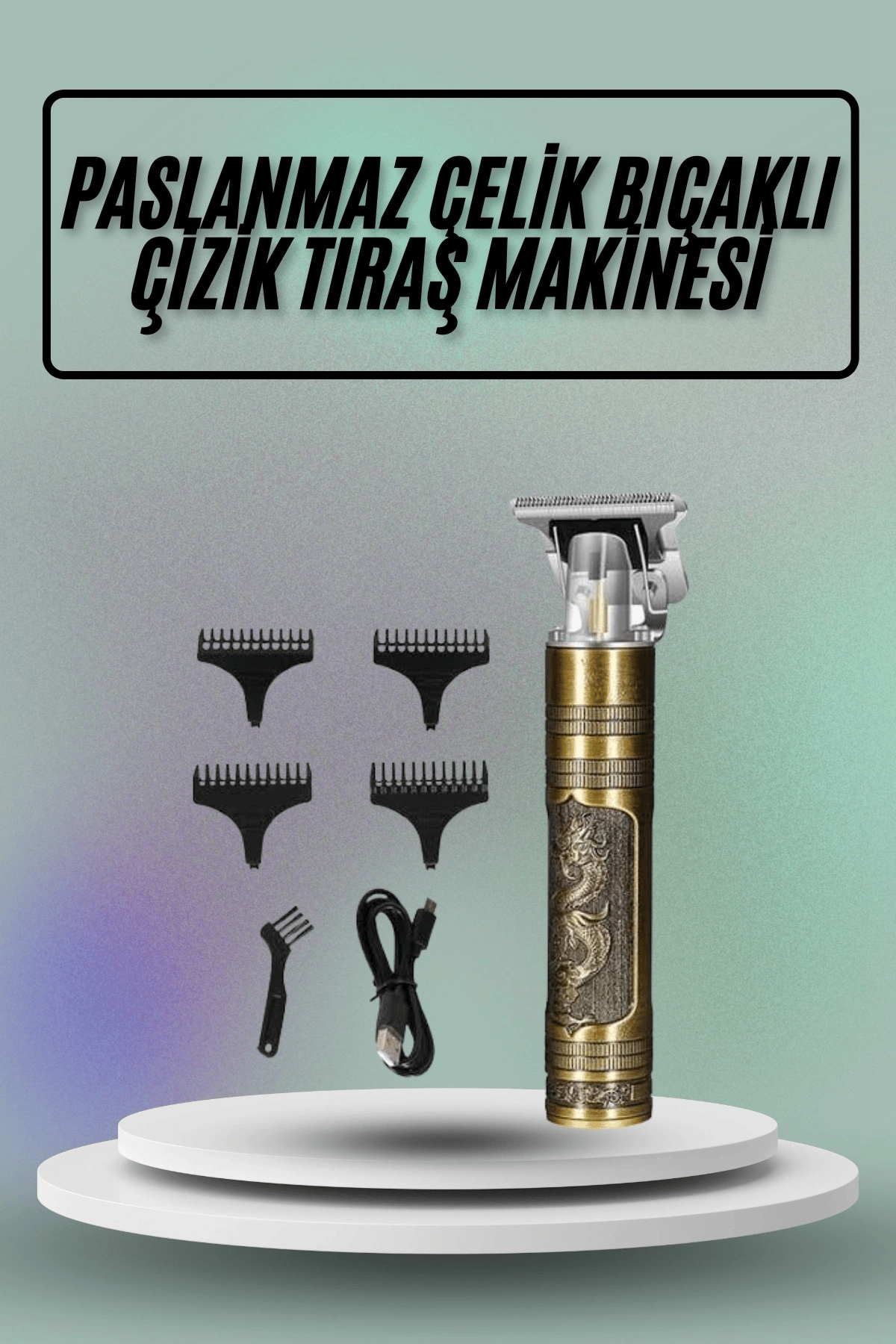 Saç Sakal Vücut Tıraş Makinesi Çizik Atma Makinesi Paslanmaz Çelik