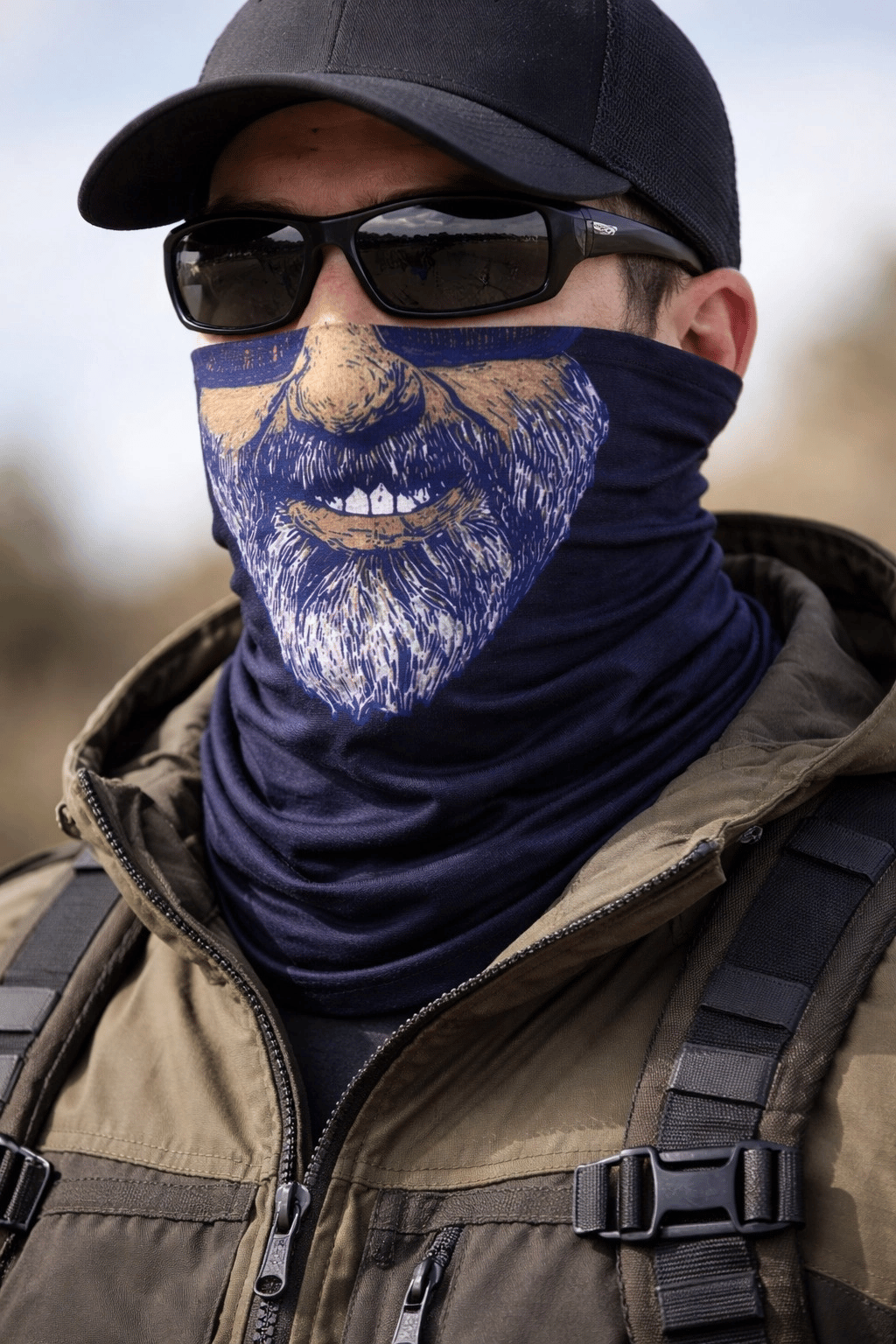 Sakallı Yüz Desenli Baf Buff – Çok Amaçlı Boyunluk &amp; Maske 1 No Bx40