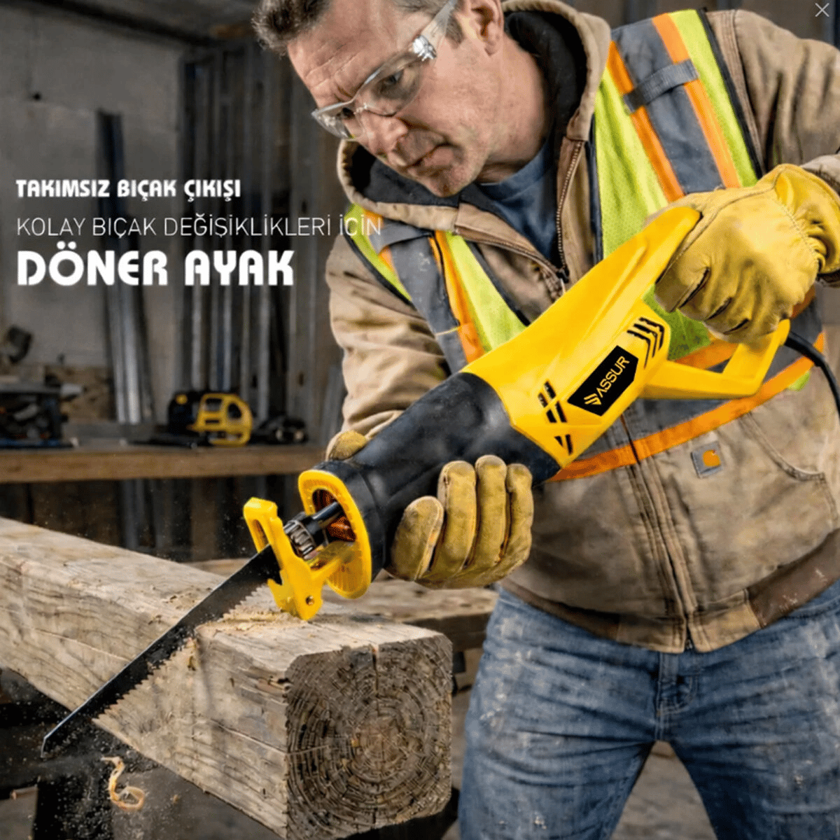 Sarı Tilki Kuyruğu Elektrikli Testere 230v 0-2800 Rpm Asr-624 Bx40