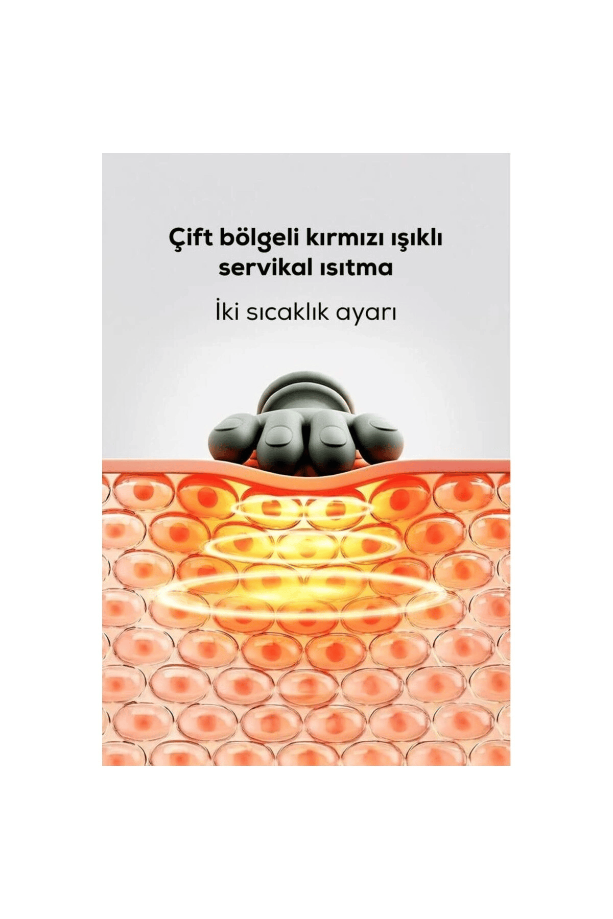 Şarjlı Isıtmalı El Hissi Boyun ve Sırt Masaj Cihazı Taşınabilir Rahat Evde Kullanım