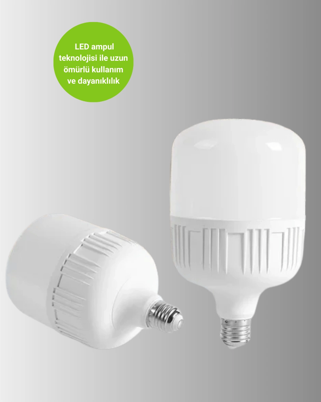 Şarjlı LED Torch Ampul 30 Watt Beyaz Işık Enerji Tasarruflu