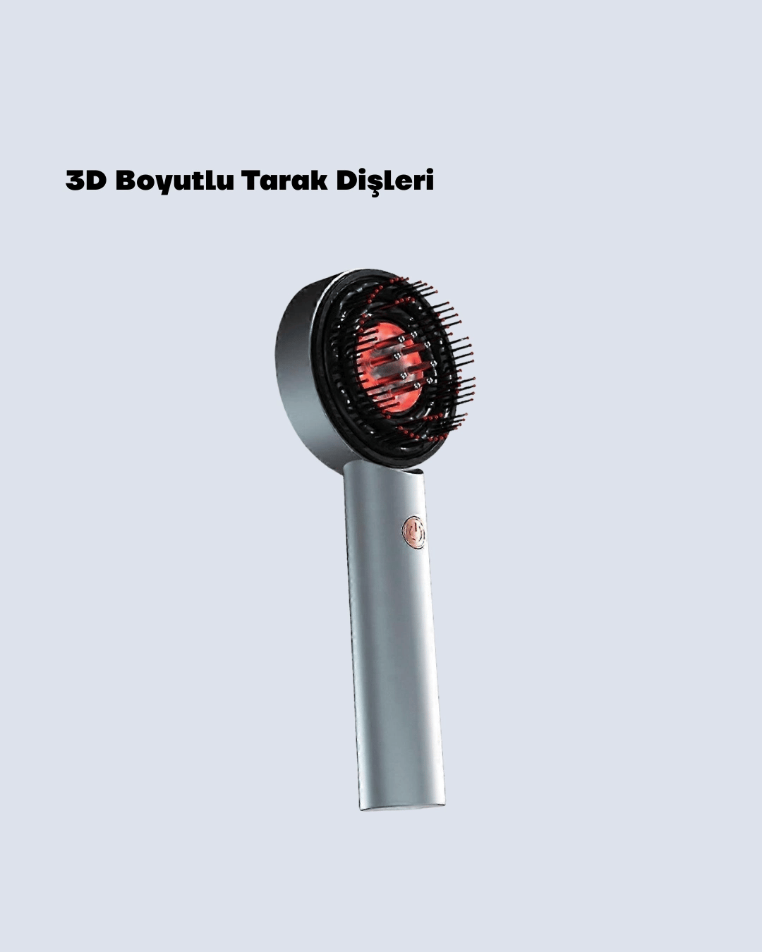 Şarjlı Saç Derisi Masaj Cihazı Kırmızı Işık ve 3D Tarak Dişli