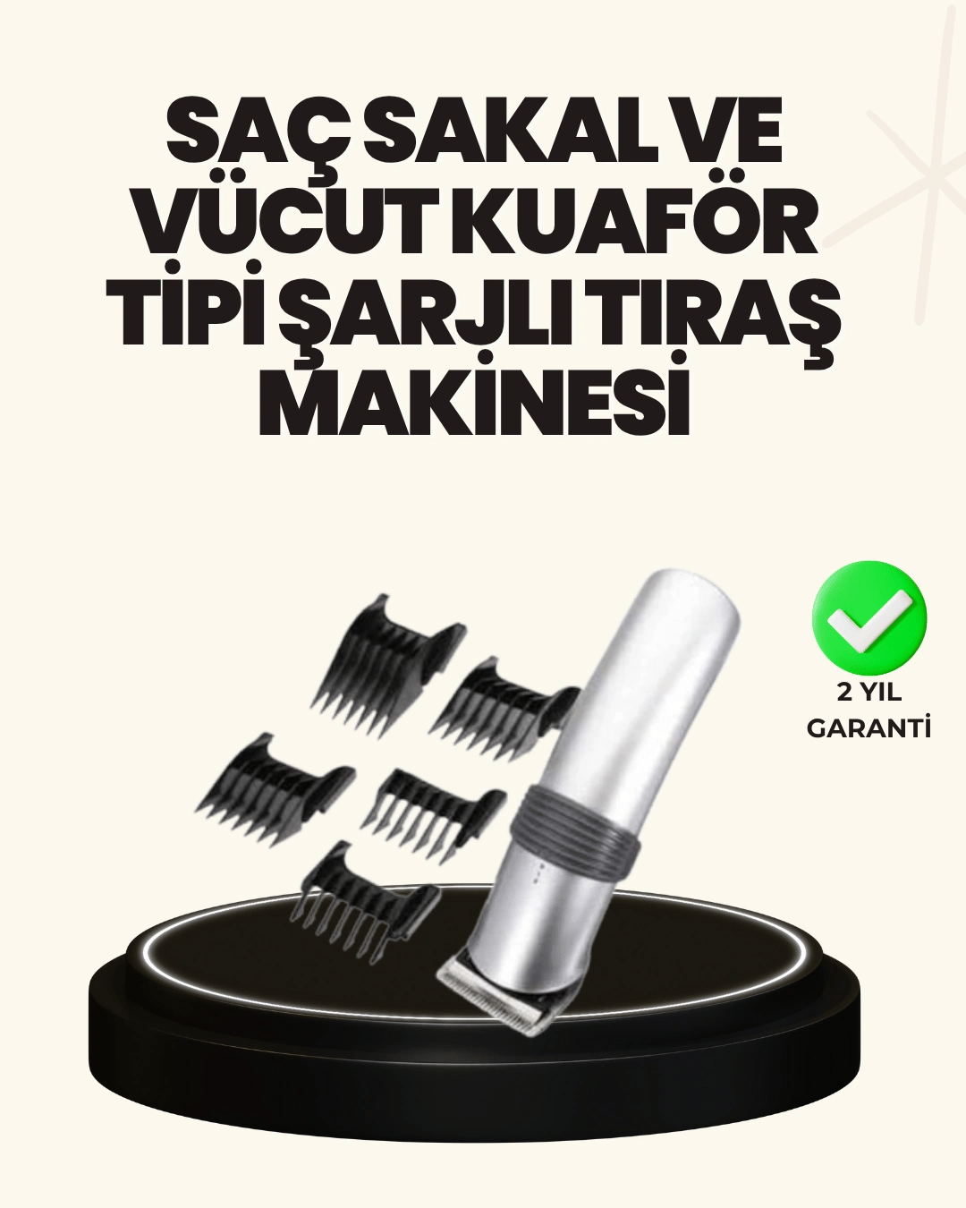 Şarjlı ve Kablosuz Tıraş Makinesi – Her Yerde Rahat Kullanım