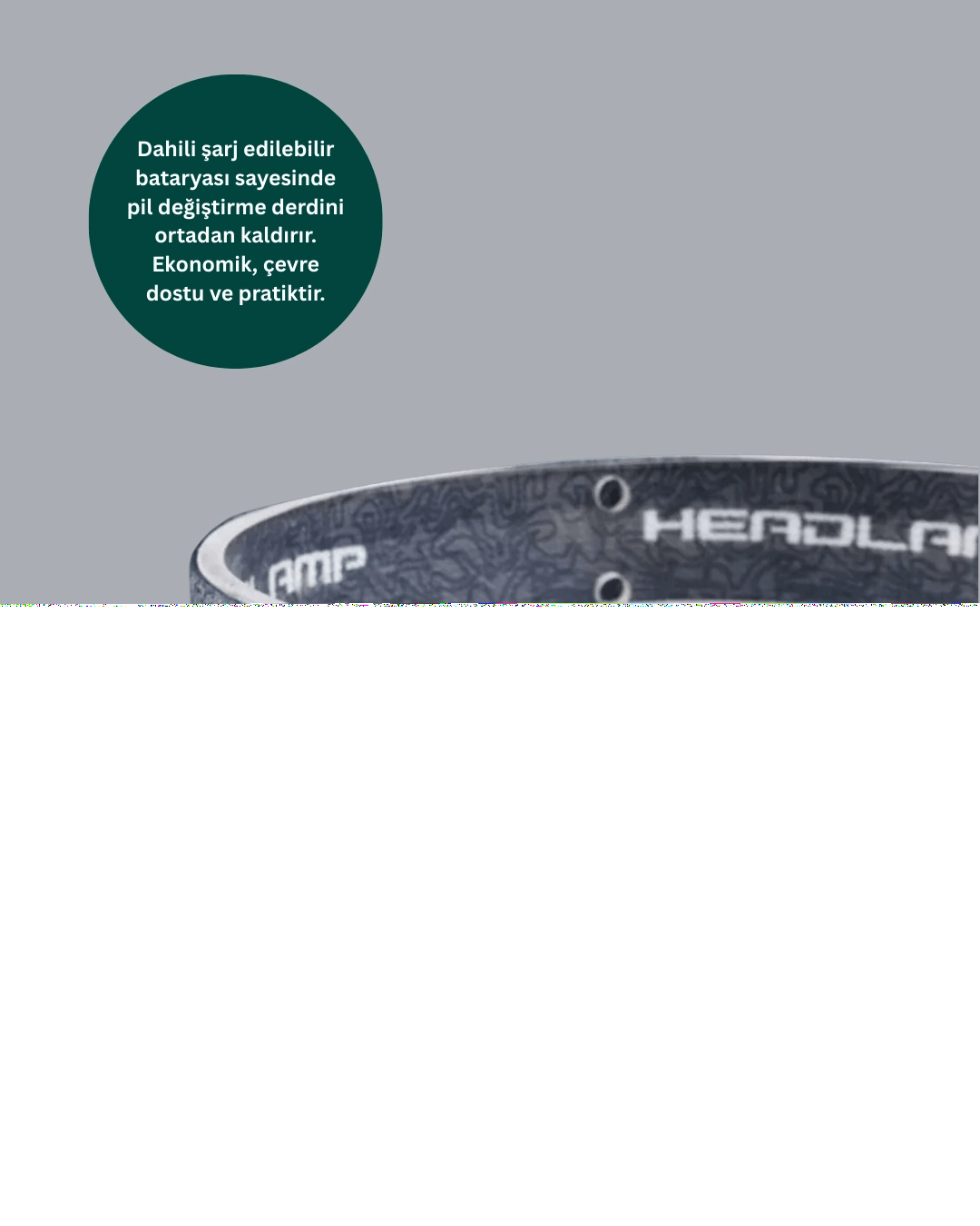 Şarjlı Wave Sensörlü LED Kafa Feneri Outdoor Kullanım Yeni Nesil