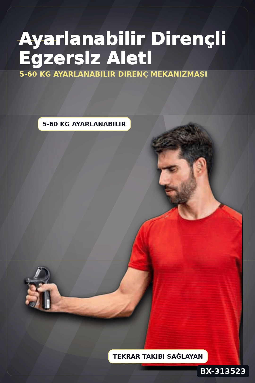 Sayaçlı 15.5 Cm El Yayı Egzersiz Aleti - Tekli Paket, Fitness Spor Ekipmanı BX-313523