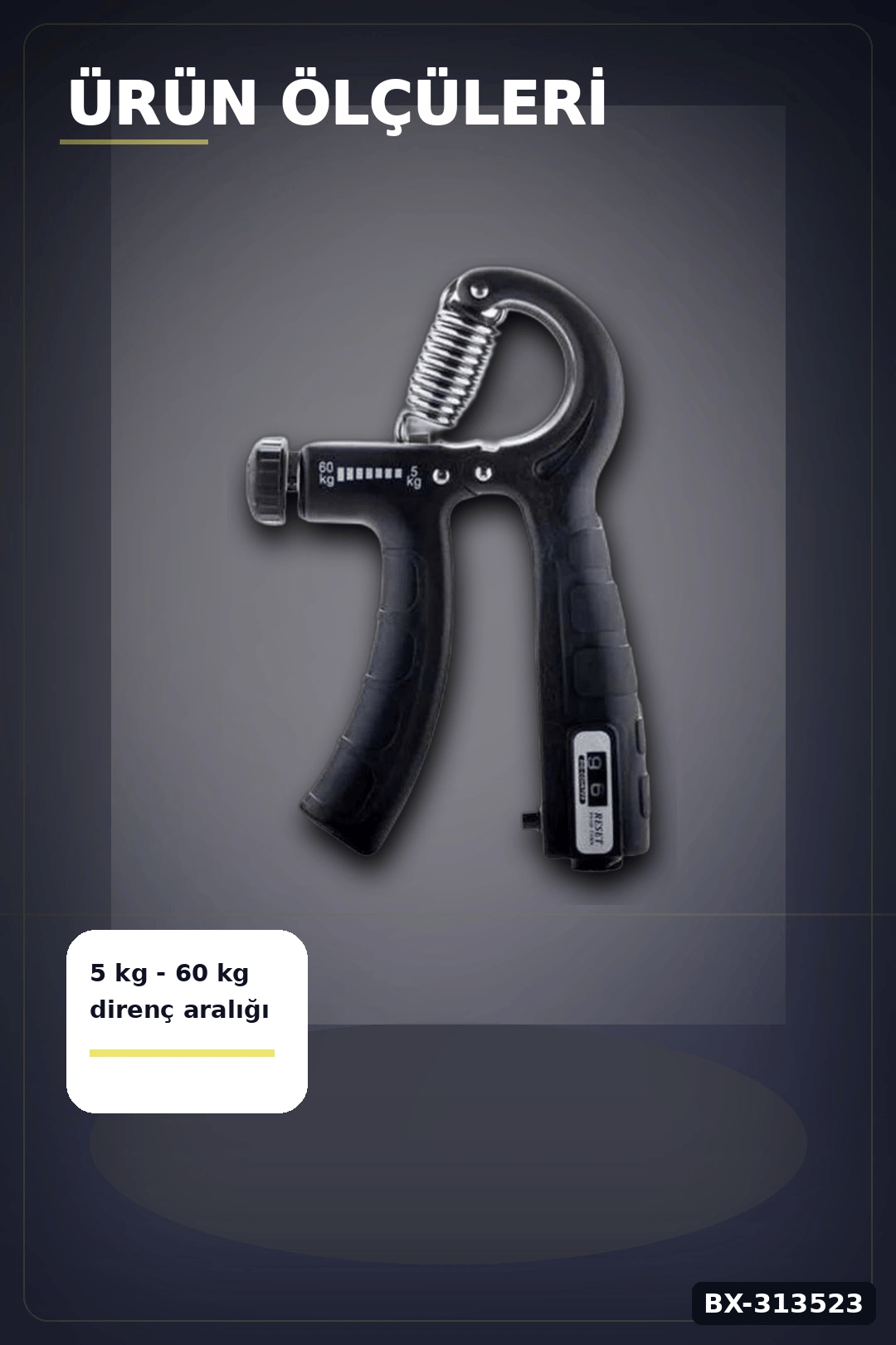 Sayaçlı 15.5 Cm El Yayı Egzersiz Aleti - Tekli Paket, Fitness Spor Ekipmanı BX-313523