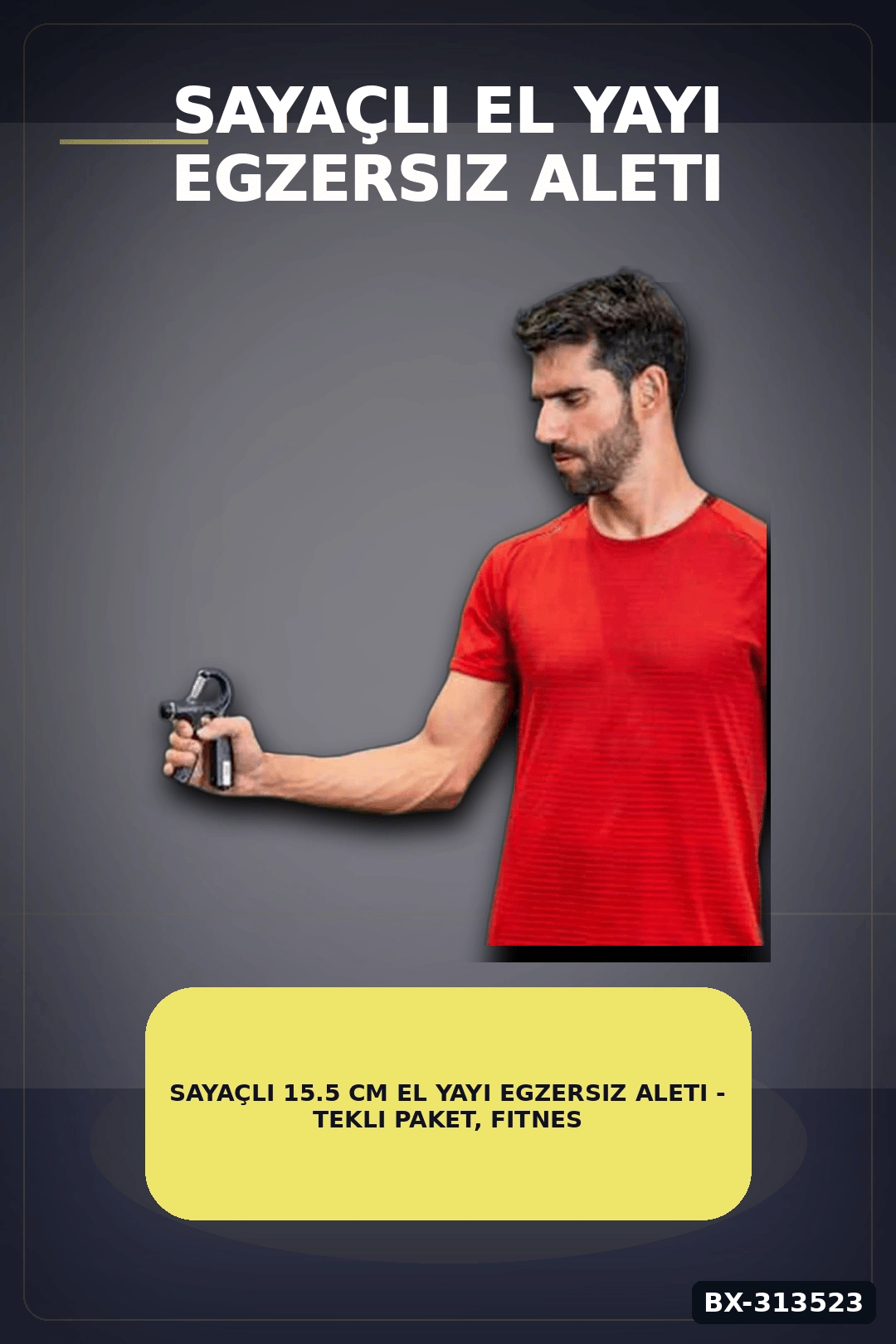 Sayaçlı 15.5 Cm El Yayı Egzersiz Aleti - Tekli Paket, Fitness Spor Ekipmanı BX-313523