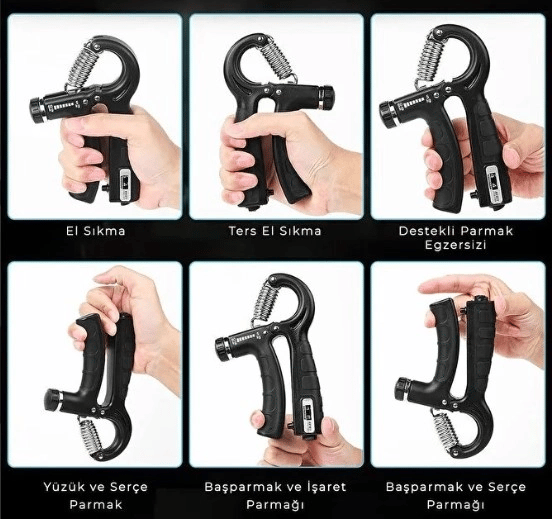 Sayaçlı Ayarlanabilir El Yayı Bilek Ve Parmak Egzersiz Aleti Bx40