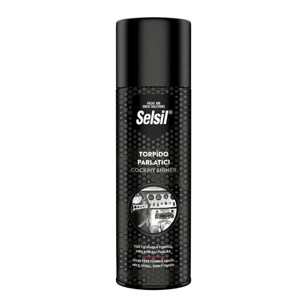 Selsil Oto - Araç Torpido Parlatıcı Sprey 200ml Hoş Kokulu - Parlak - Toz Tutmayan Formül Bx40