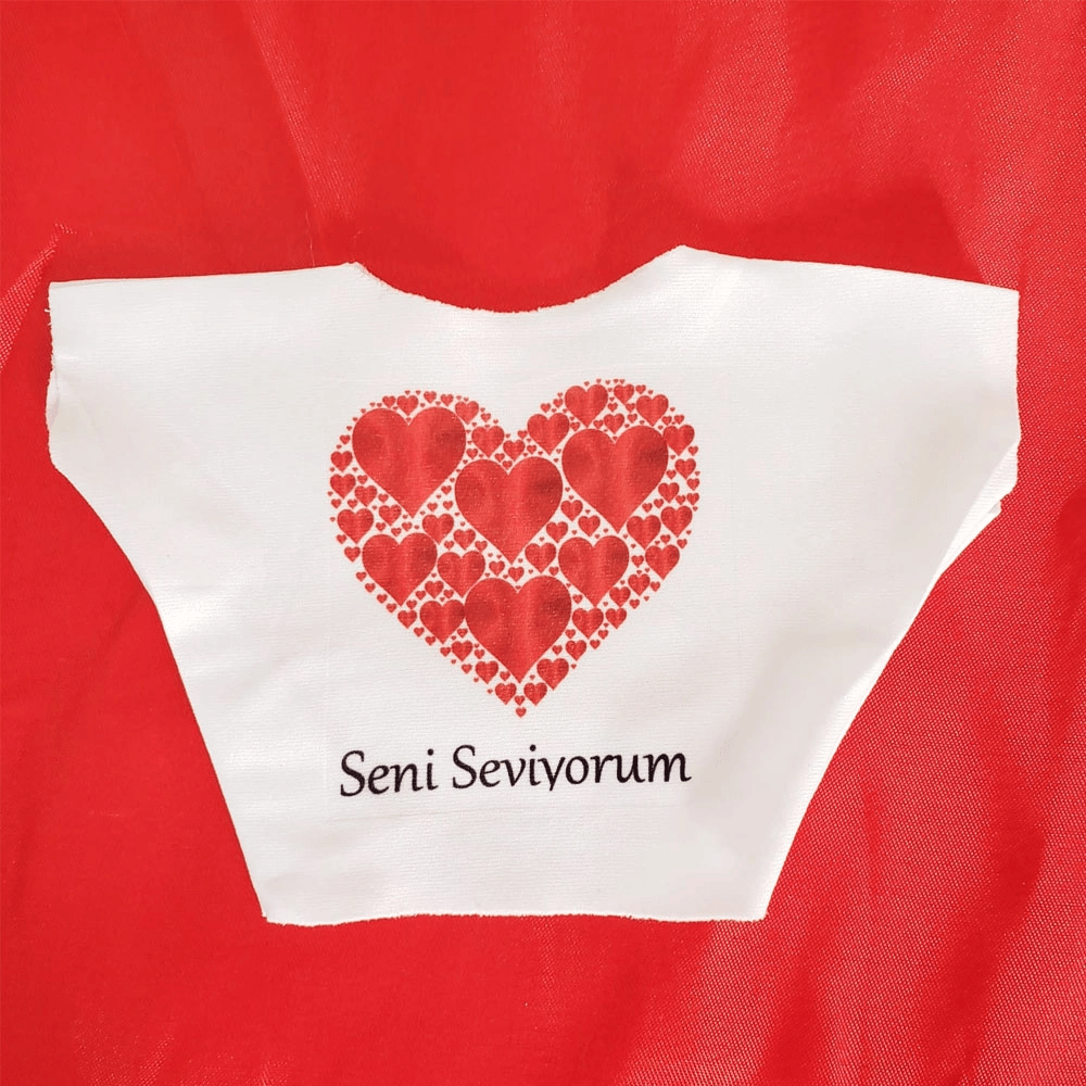 Seni Seviyorum Baskılı Peluş Oyuncak Tişörtü