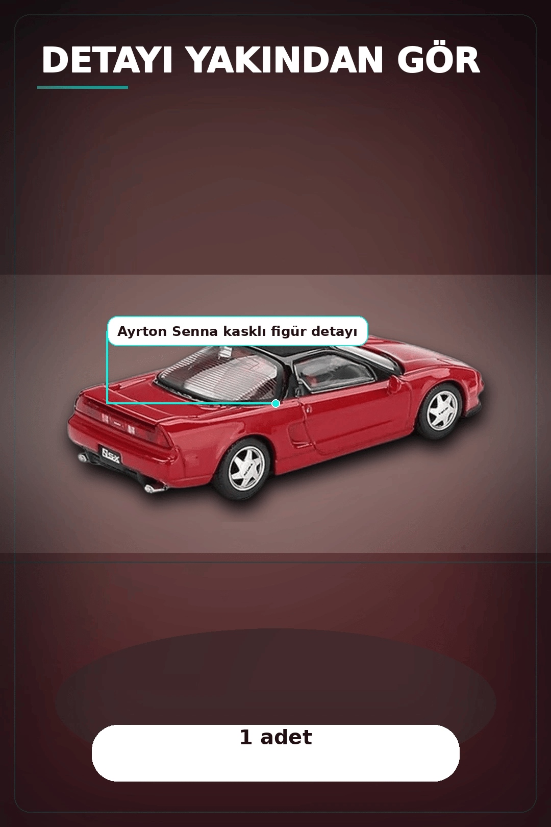 Senna Anma 1/64 Ölçek Honda NSX Prototip 1989 Diecast Model Araba, Koleksiyonluk BX-313328