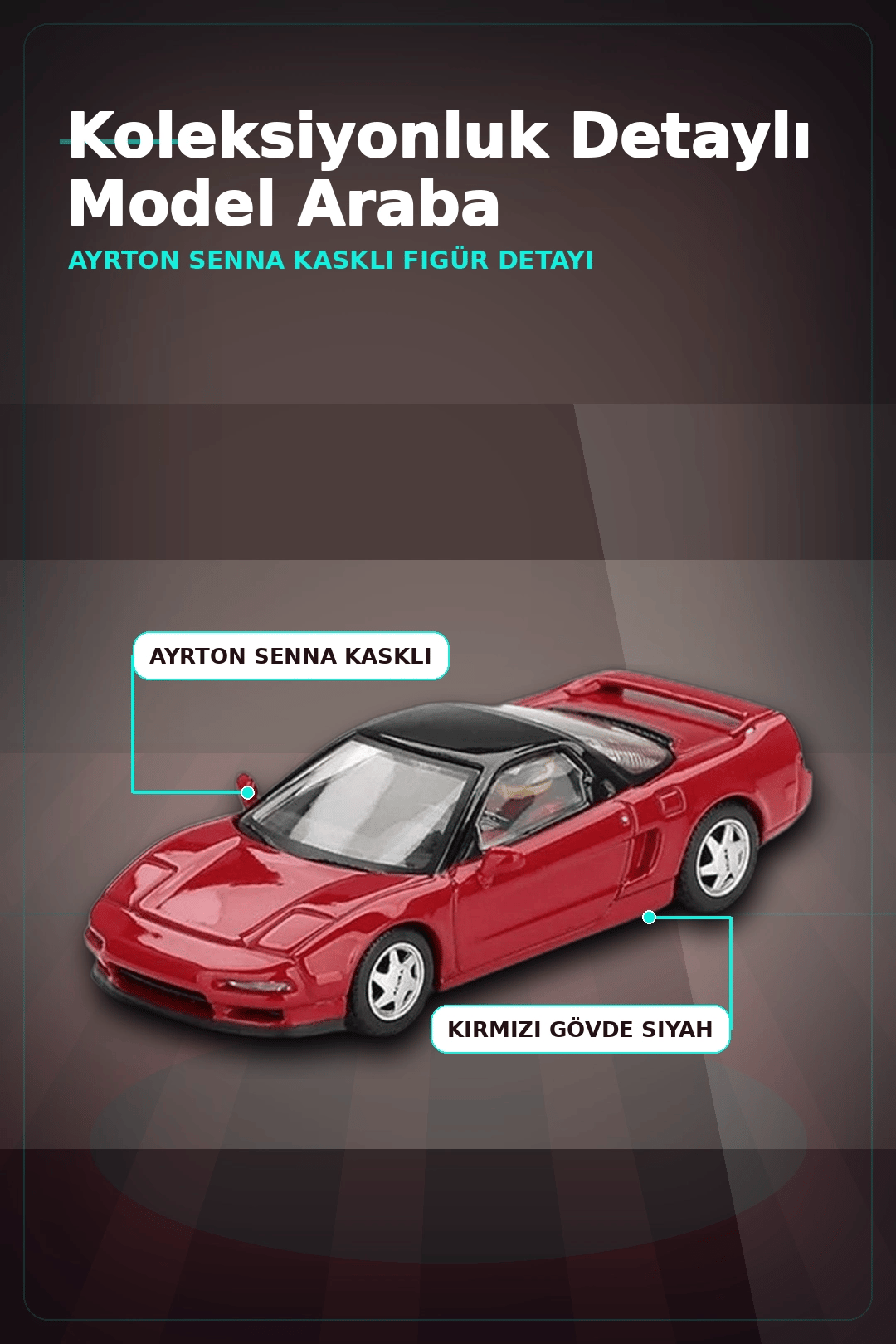Senna Anma 1/64 Ölçek Honda NSX Prototip 1989 Diecast Model Araba, Koleksiyonluk BX-313328