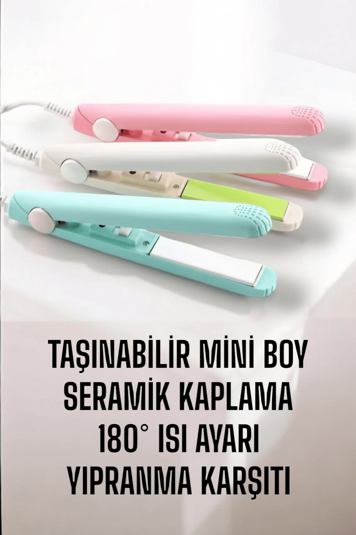 Seramik Kaplama Taşınabilir Mini Saç Düzleştirici Seyahat Dostu Tasarım