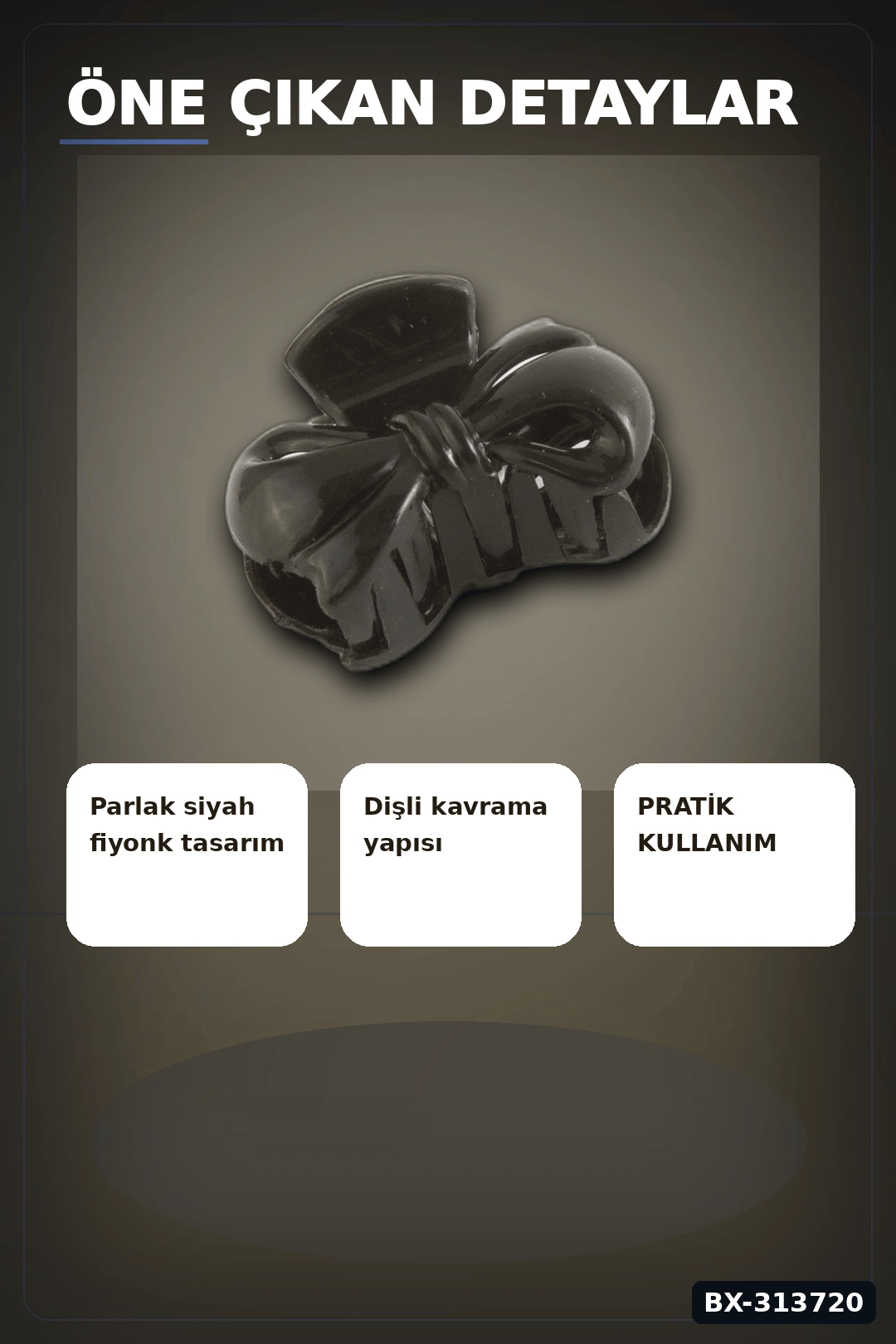 Sert Plastik 4 cm Saç Mandal Tokası - Tekli Paket, Çocuk ve Yetişkin Kullanımı BX-313720