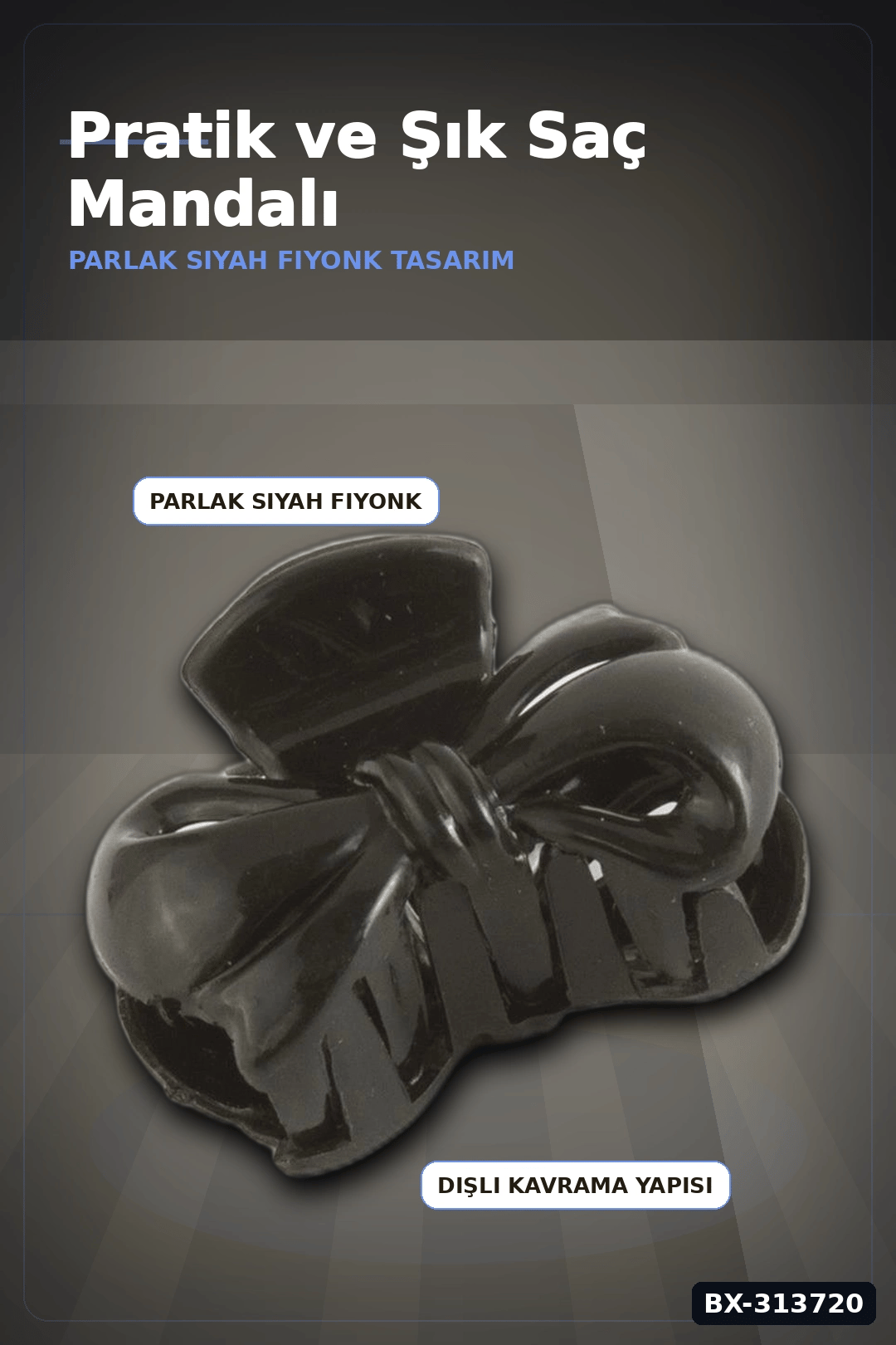 Sert Plastik 4 cm Saç Mandal Tokası - Tekli Paket, Çocuk ve Yetişkin Kullanımı BX-313720