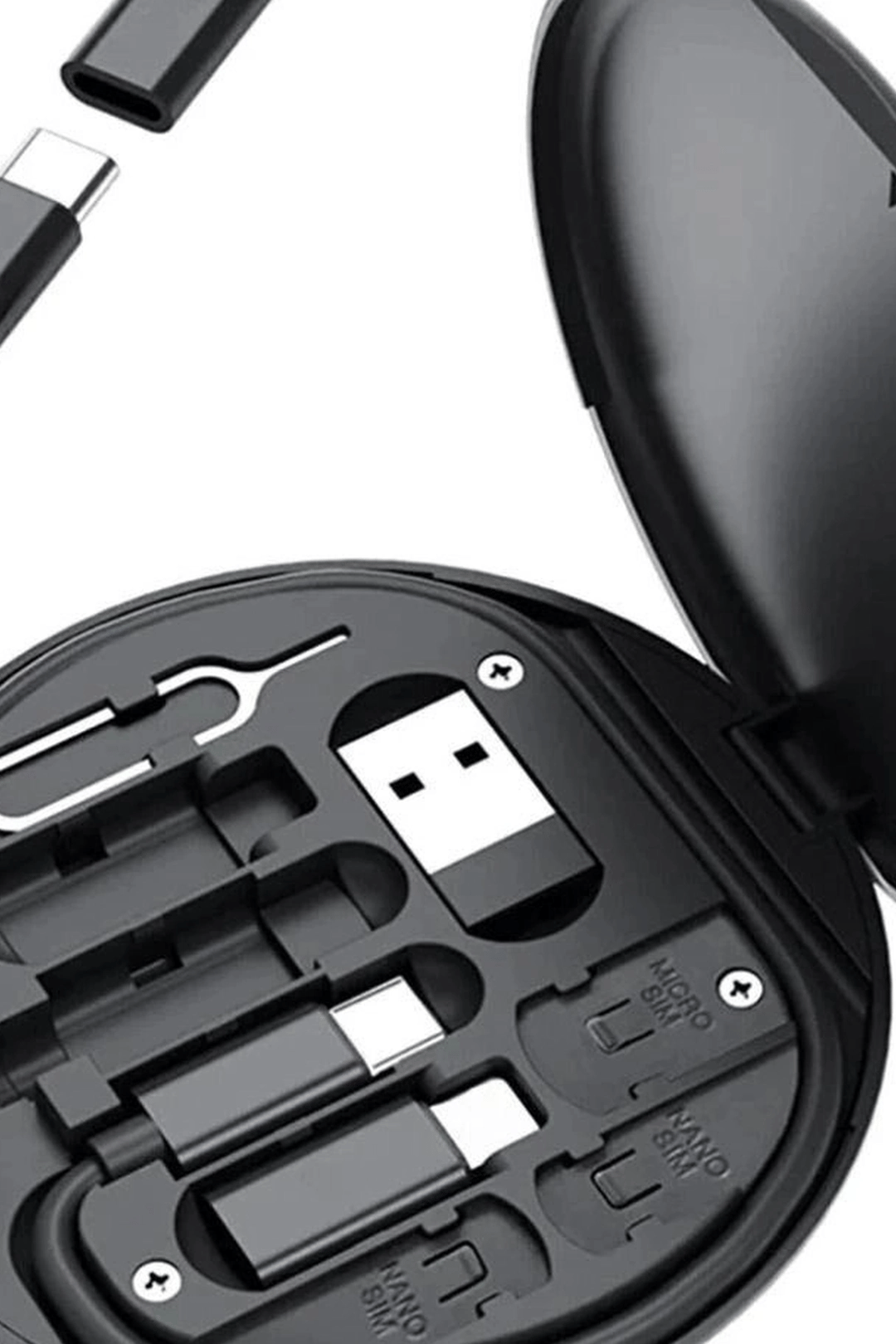 Seyahat Icin 5i1 Arada USB Type-C Sarj Kablosu Seti 60W Destekli Kutulu BX-313521