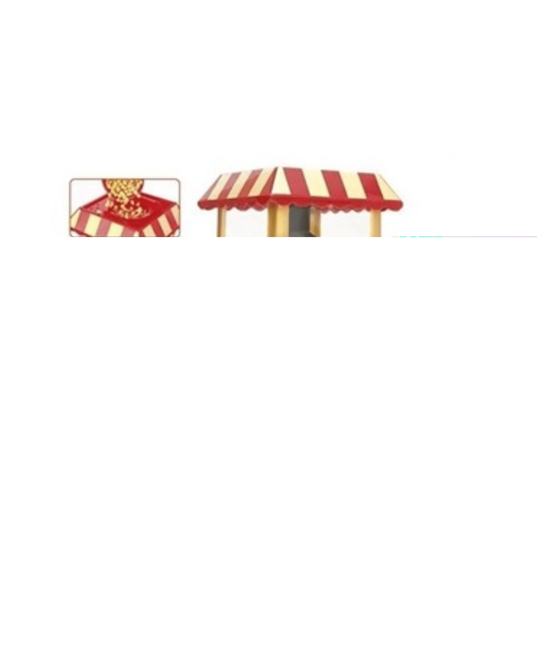 Sıcak Hava Popcorn Makinesi Yağsız Mısır Patlatıcı Nostaljik Tasarım