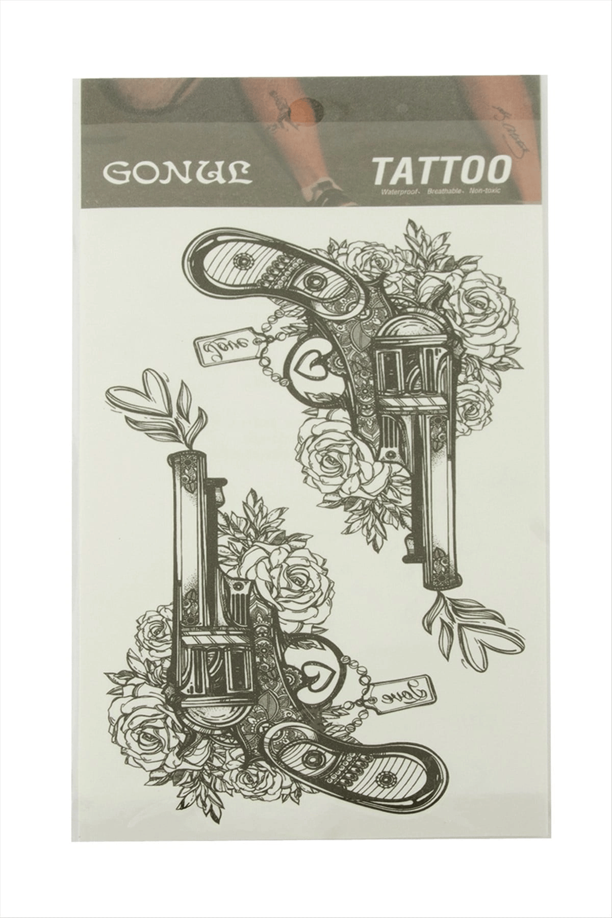 Silah Tattoo Dövme Sticker