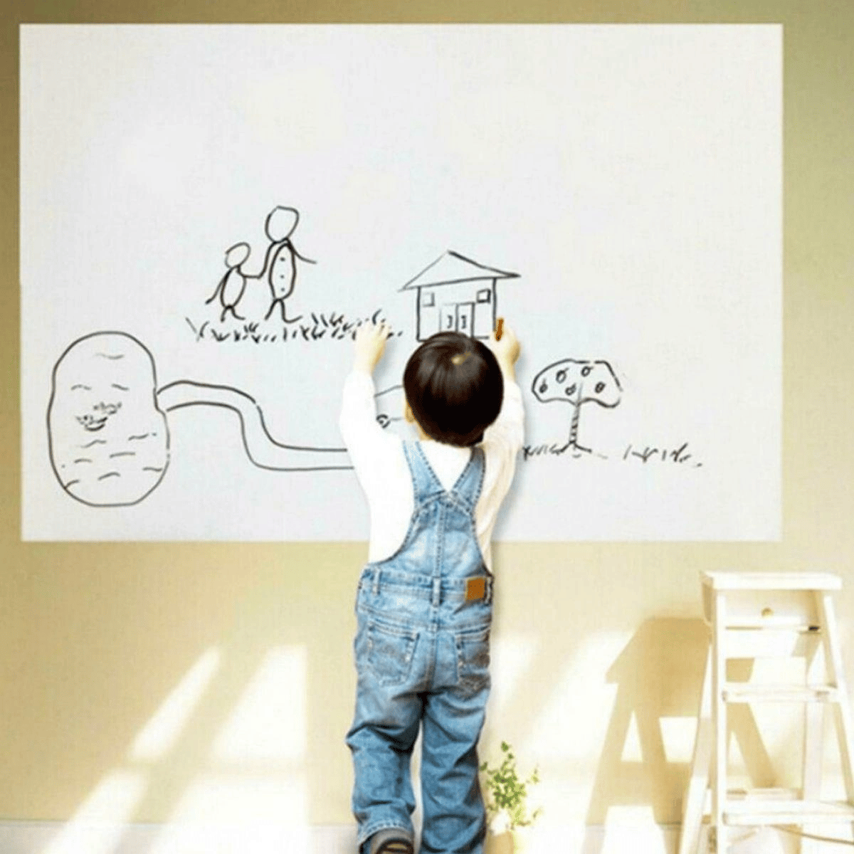 Silinebilir Kalemli Sticker  Duvara Yapışabilen Yazı Tahtası 60x100 Cm Bx40