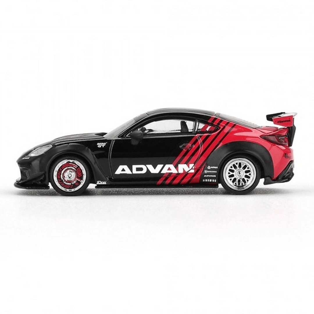 Sıvı Kristal Mavi 1:64 Ölçek Metal Toyota GR86 LB Nation Advan Model Araba BX-313388
