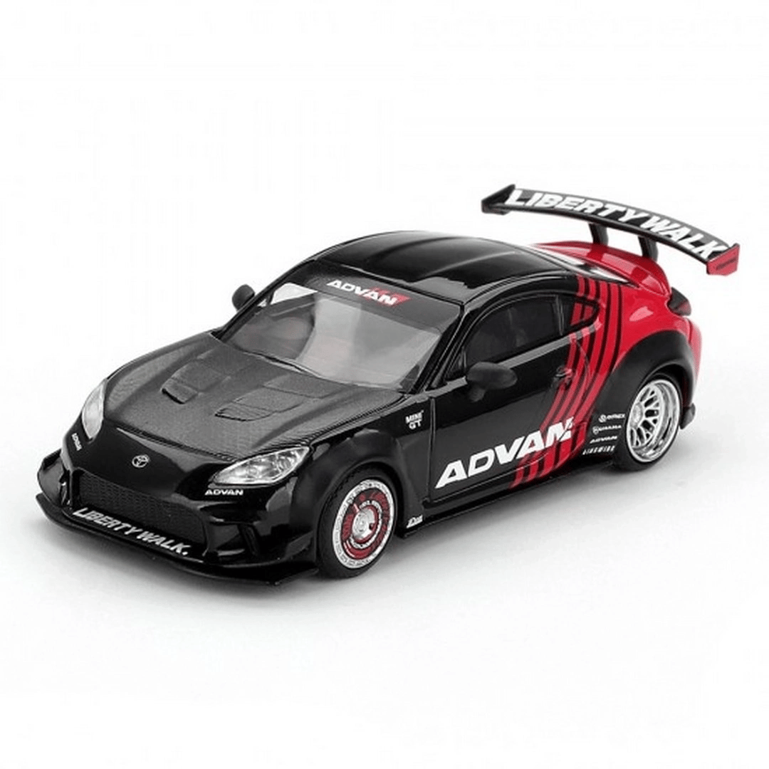 Sıvı Kristal Mavi 1:64 Ölçek Metal Toyota GR86 LB Nation Advan Model Araba BX-313388