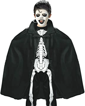 Siyah Renk Yakalı Halloween Pelerini 90 Cm Bx40