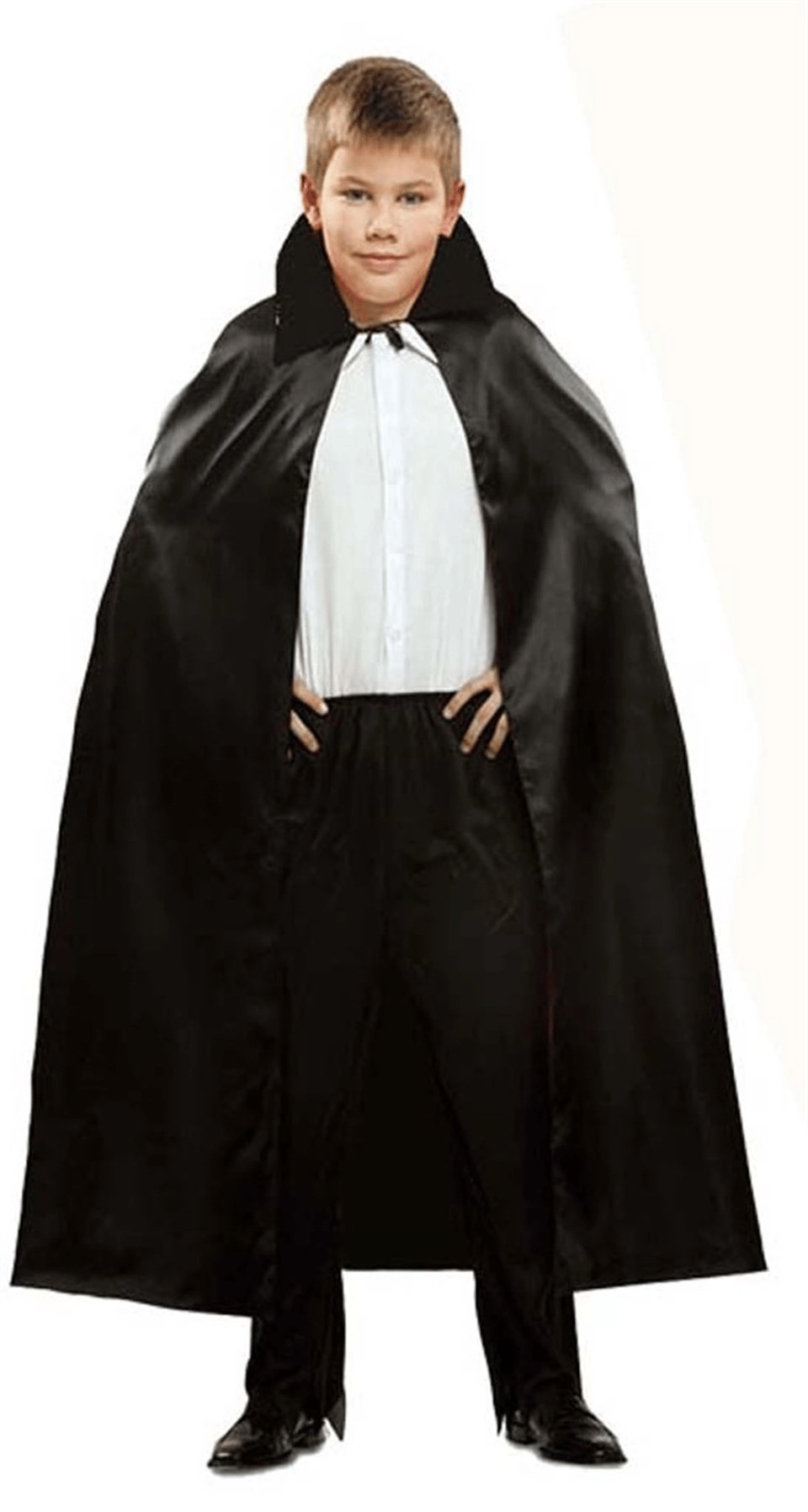 Siyah Renk Yakalı Halloween Pelerini 90 Cm Bx40