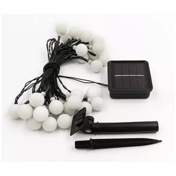 Solar 5m 28 Led Top Gün Işığı Siyah Kablolu
