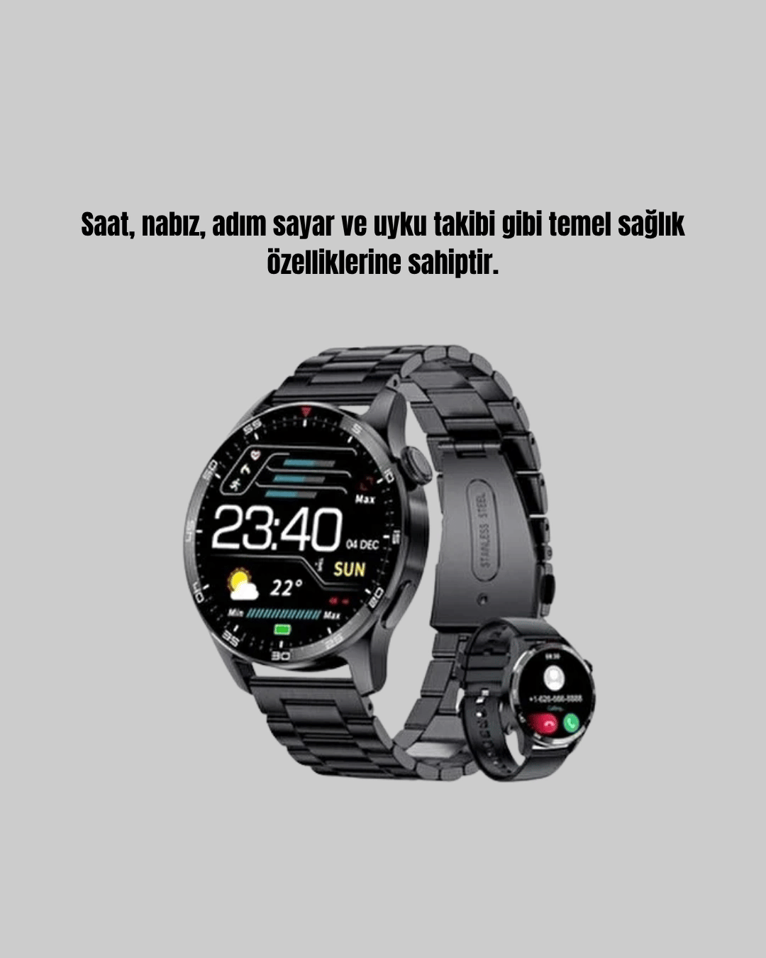 Spor ve Sağlık Takip Özellikli Akıllı Saat – Kalp Atış, Uyku ve Adım Ölçer Fonksiyonlu
