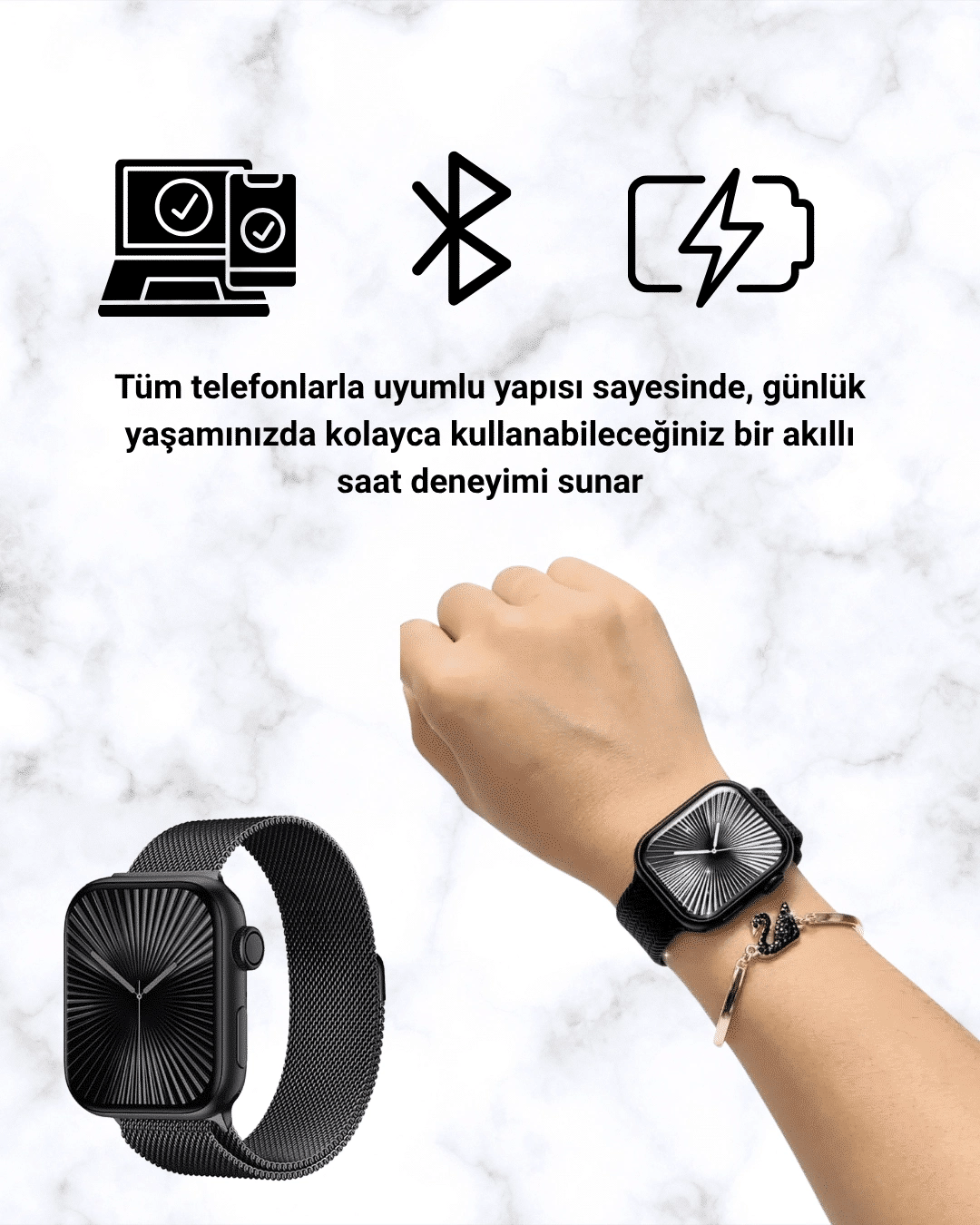 SQ-16 Mini Series 10 Akıllı Saat | Spor Modları, Bildirim ve Müzik Kontrolü
