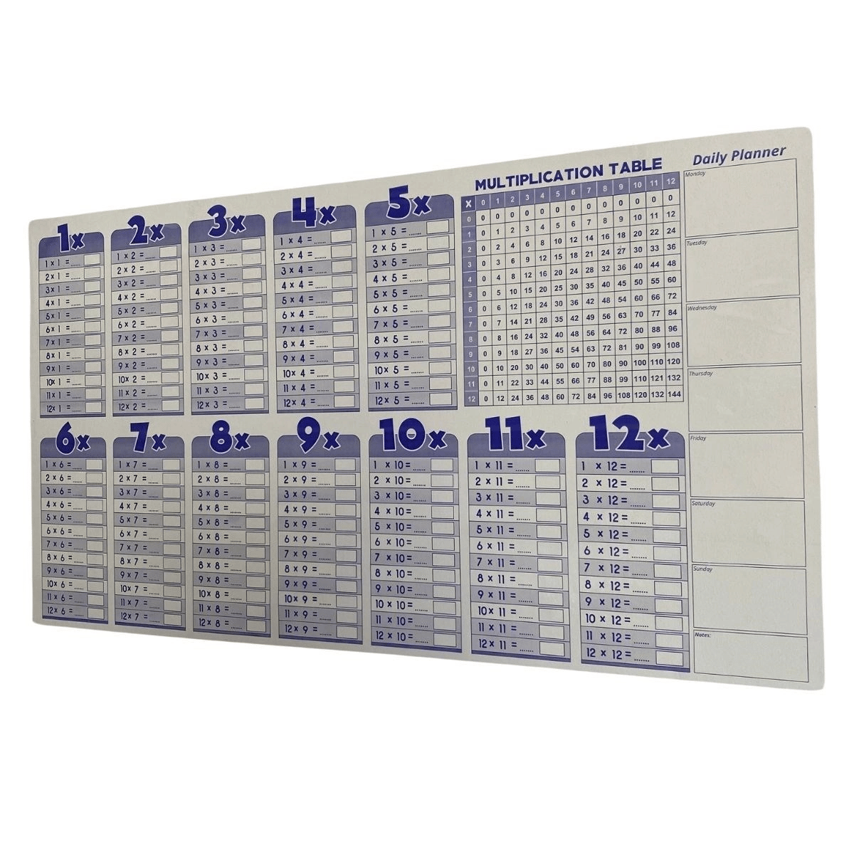 Statik Akıllı Kağıt Ingilizce Çarpım Tablosu 100x56 Cm Bx40