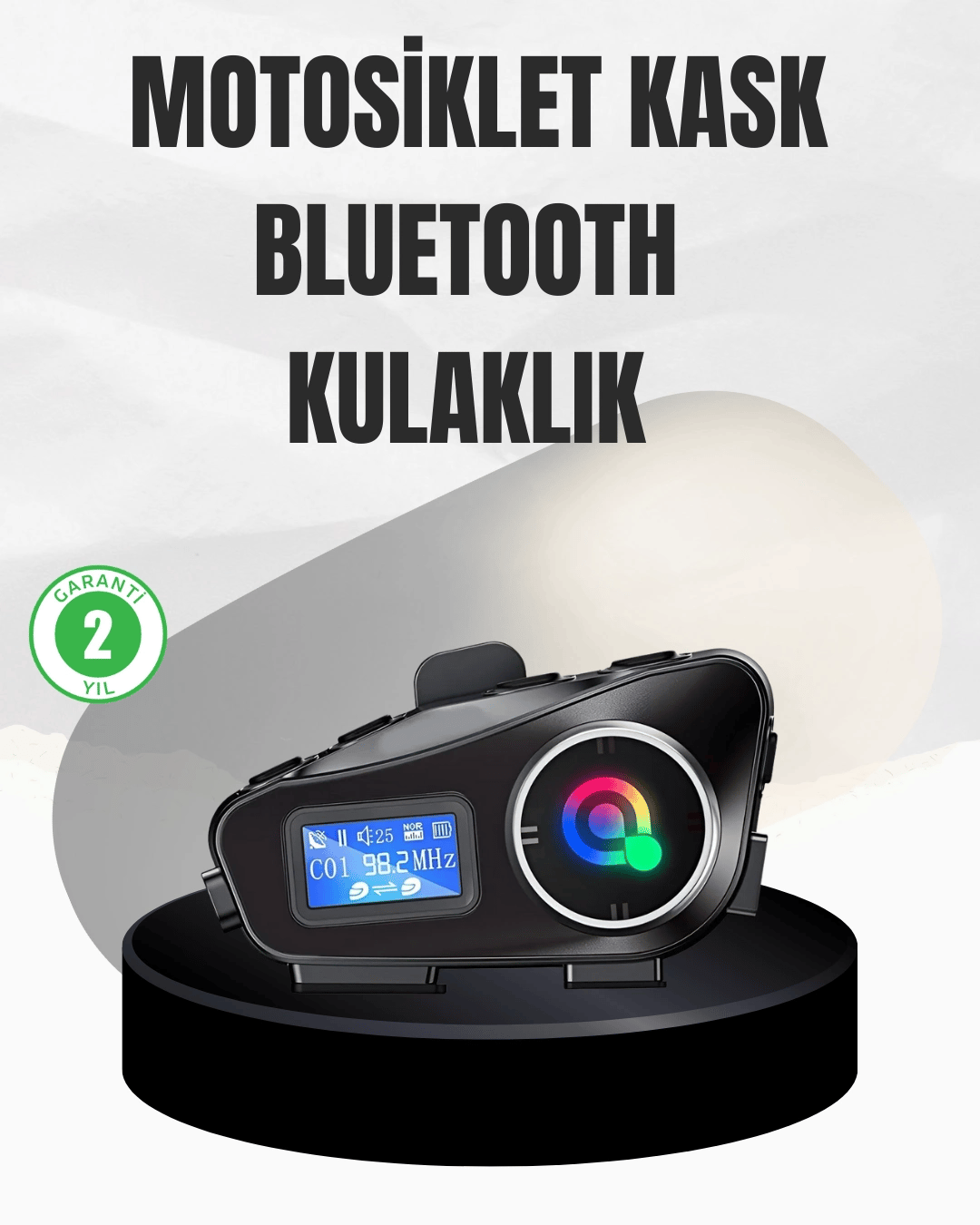 Su Geçirmez Bluetooth 5.3 Kask Kulaklığı 1000mAh Bataryalı