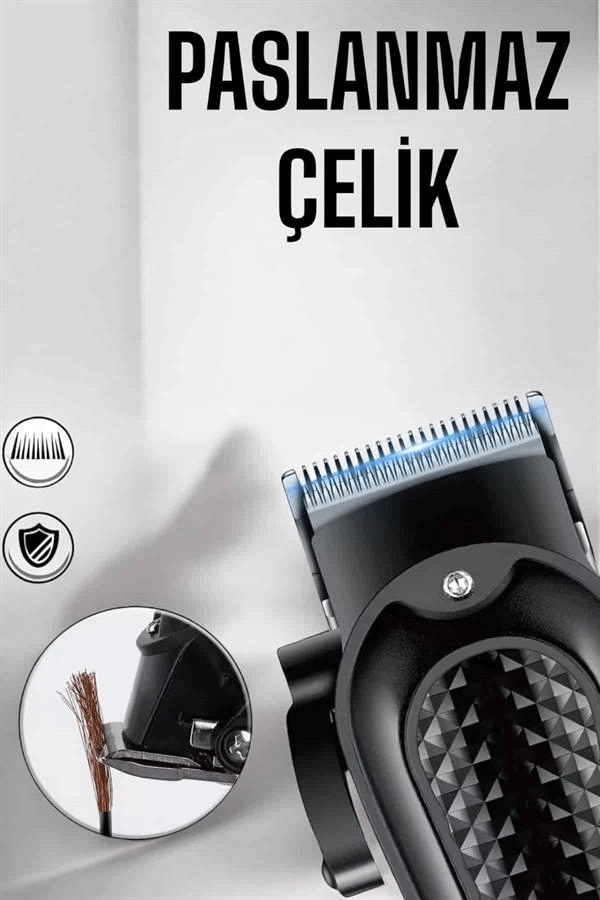 Suya Dayanıklı Tıraş Makinesi Keskin Bıçaklı Dijital Göstergeli Şarjlı