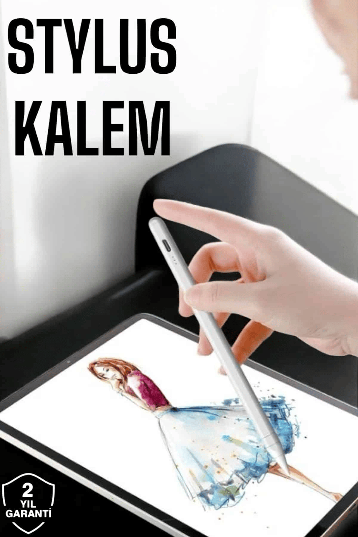 Tablet Kalemi Stylus Pen Dokunmatik Kalem Android Ve İOS Uyumlu Şarjlı