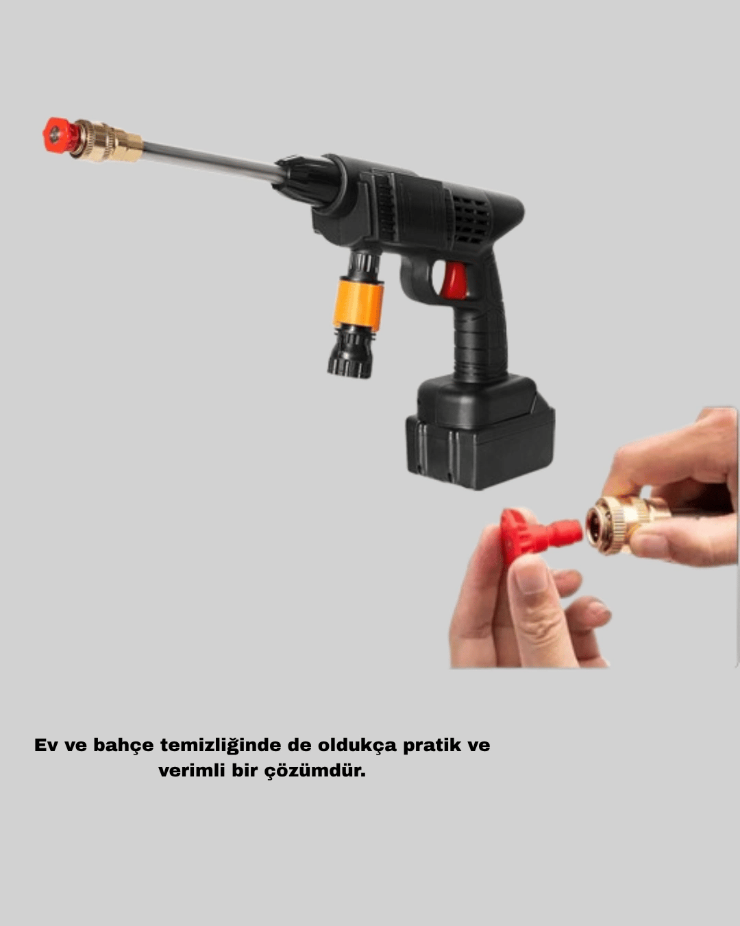 Taşınabilir Akülü Araba Yıkama Makinesi 1.7 MPa Basınçlı ve Ergonomik Tasarımlı