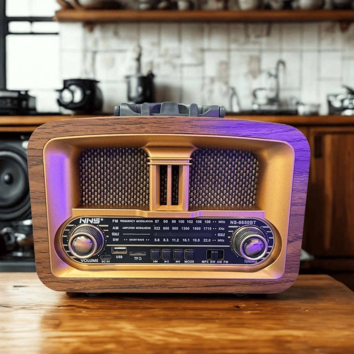 Taşınabilir Klasik Am/fm/sw  Retro Ev Radyo Usb İle Şarj Olabilen Retro Radyo Bx40
