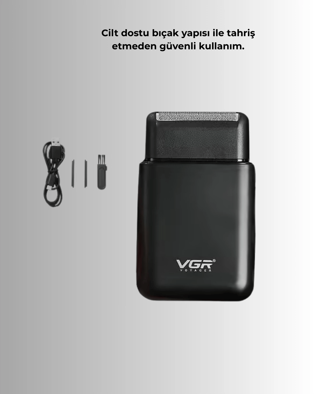 Taşınabilir Mini Elektrikli Tıraş Makinesi | Sessiz ve Güçlü Motor
