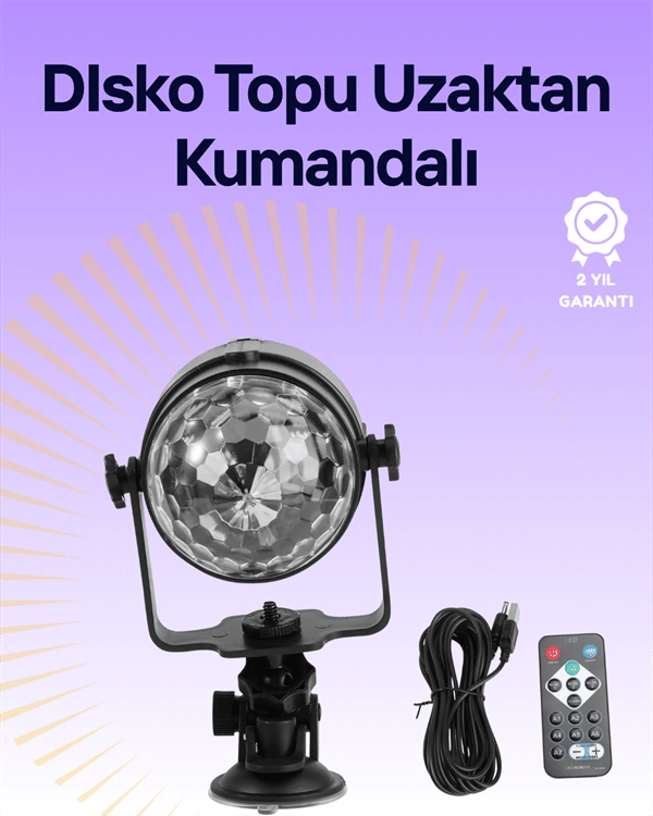 Taşınabilir ve Dayanıklı Plastik Kristal LED Disko Işığı