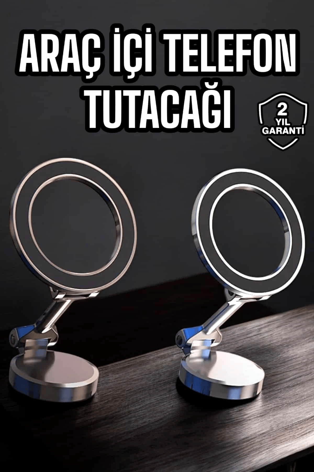 Telefon Tutucu Tüm Arabalara Uyumlu Araç İçi Katlanabilir Manyetik Tasarım