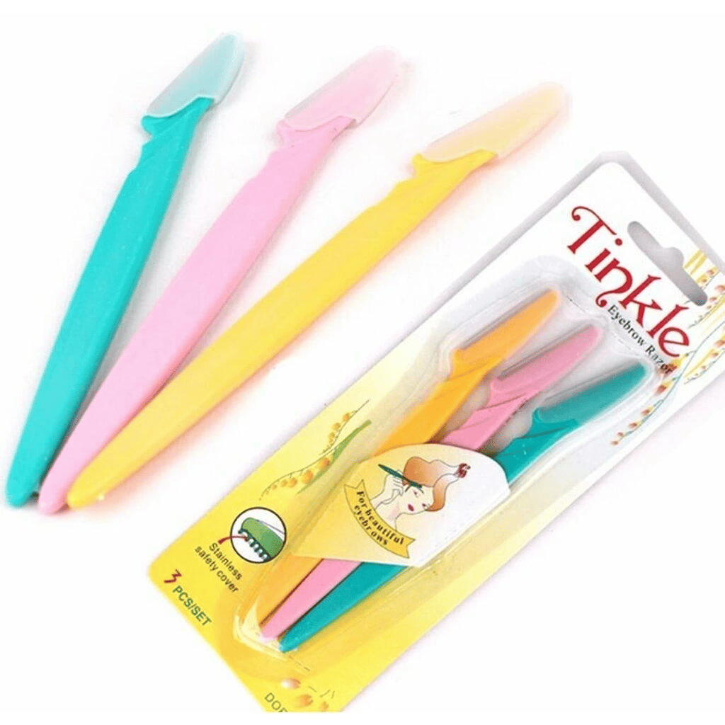 Tinkle Kaş Usturası 3'lü Set - Mükemmel Kaşlar İçin Hassas ve Etkili Aracınız