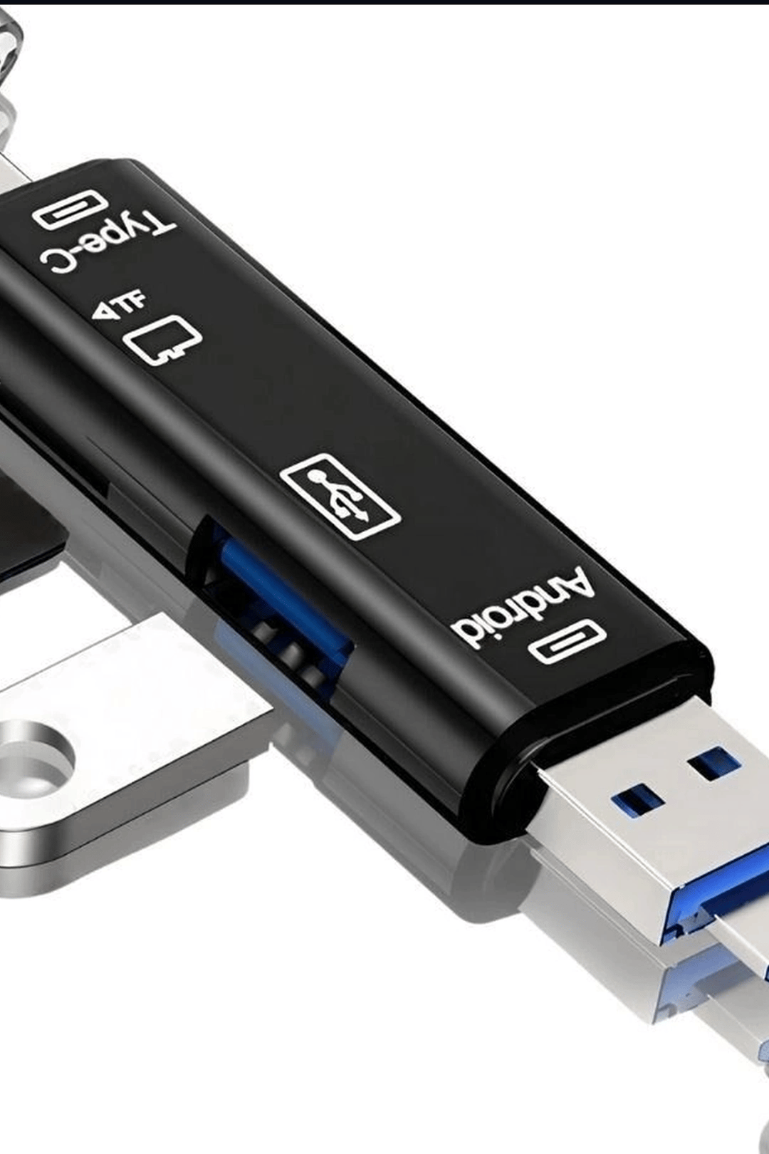 Tip-C Micro Usb Girişli 5'li Çok Fonksiyonlu Sd Kart Okuyucu Otg Dönüştürücü BX-313518
