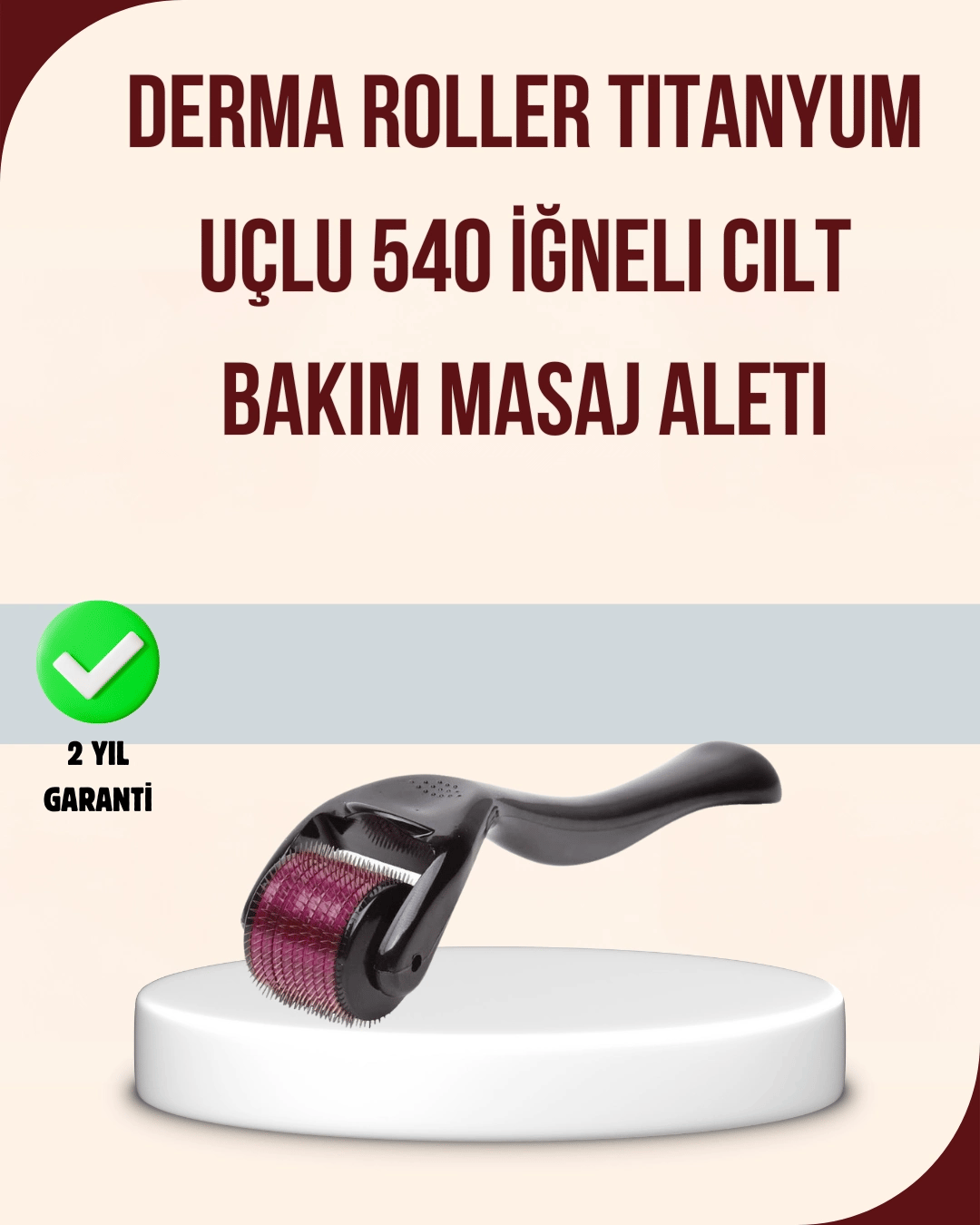 Titanyum Mikro İğneli Dermaroller 1 mm Kırışıklık ve Leke Karşıtı