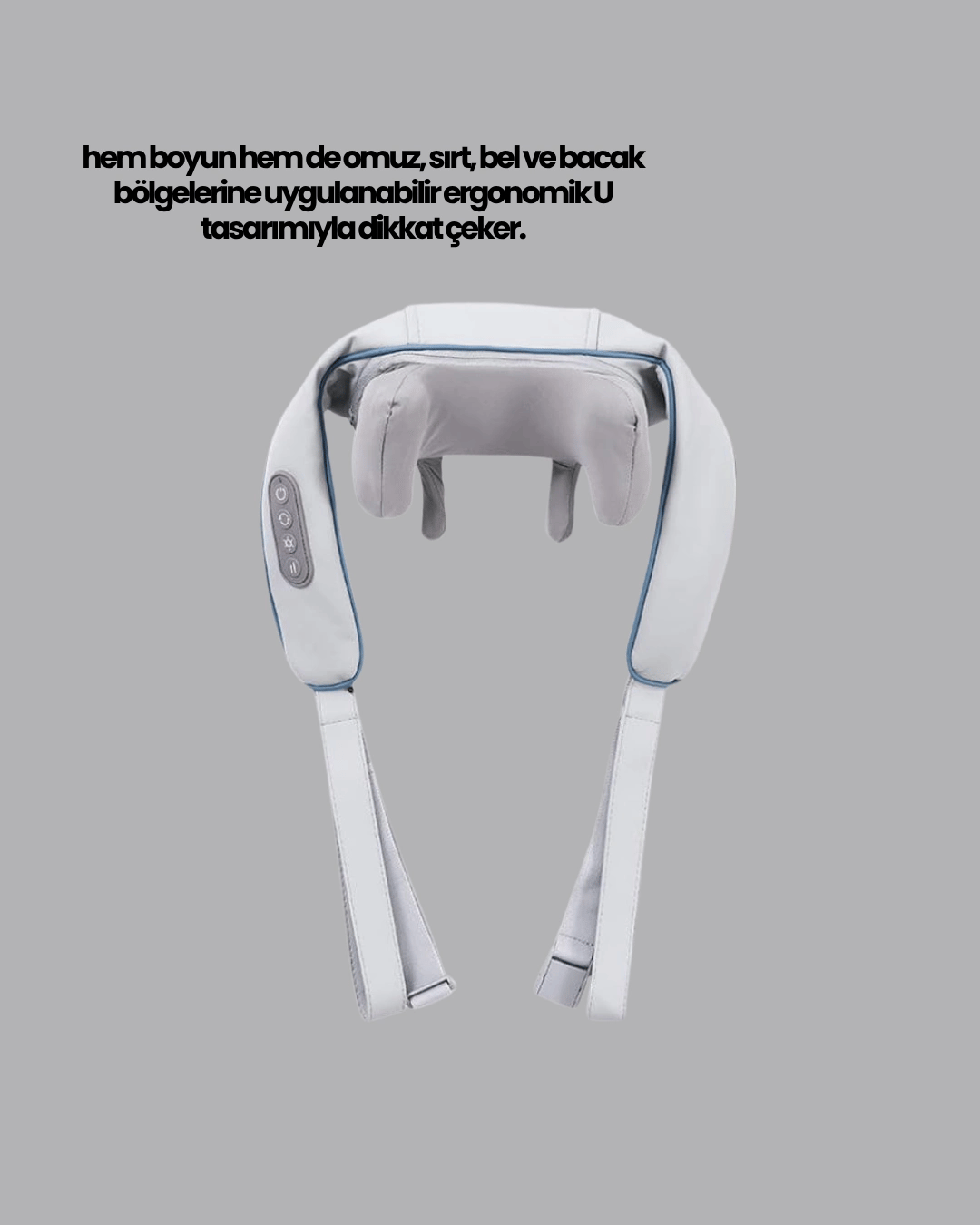 Titreşimli Boyun Masaj Cihazı Isı Terapili Şarjlı VNB-01 Ergonomik U Tasarım