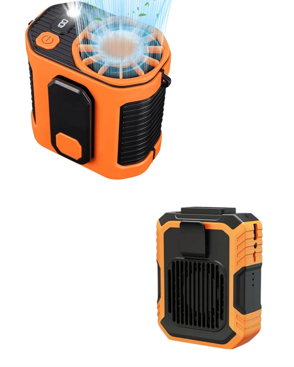 Turbo Mini Fan – Dijital Ekranlı, Sessiz & Şarjlı Serinlik!