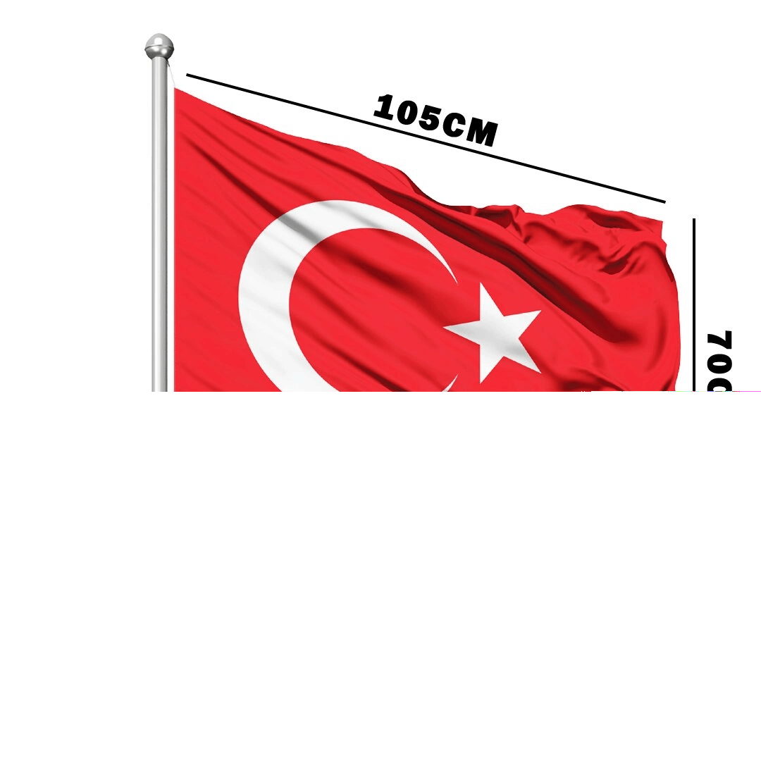 Türk Bayrağı - 70x105 cm - Alpaka Kumaş