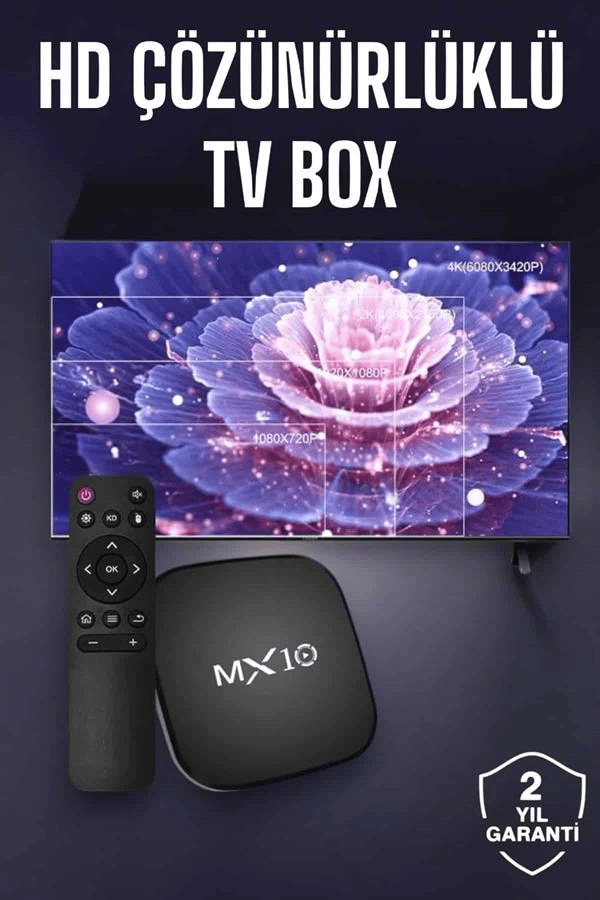 TV Box Android Uyumlu 4 Çekirdekli WİFİ Bağlantılı 4K