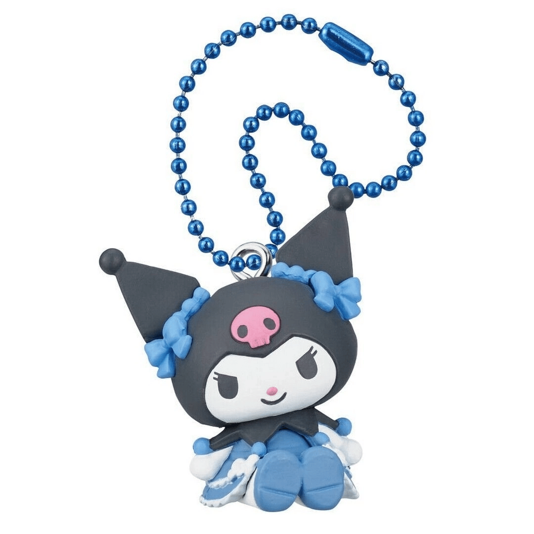 Twinchees My Melody ve Kuromi Mavi Şirin Elbiseli Anahtarlık Figür Serisi